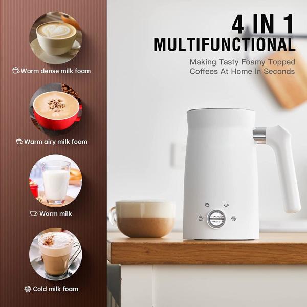 4 In 1 Commercial Automatic Milk Steamer Latte Stainless Steel Electric Milk