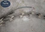 304 Stainless Steel Razor Blade Barbed Wire In Alarm System High Detection Rate
