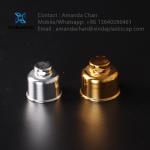 Shiny Or Matte Gold Silver Cosmetic Bottle Cap Plastic Screw Flip Top Cap For