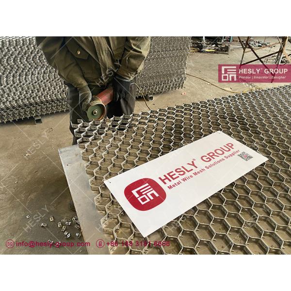 Hexmetal Refractory Armour Lining | 2.0X30/45X50mm | Stainless Steel 309S | Hesly Brand, China Factory Sales