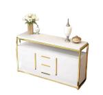 Modern Marble Sideboard Cabinet Stainless Steel Paint Customization