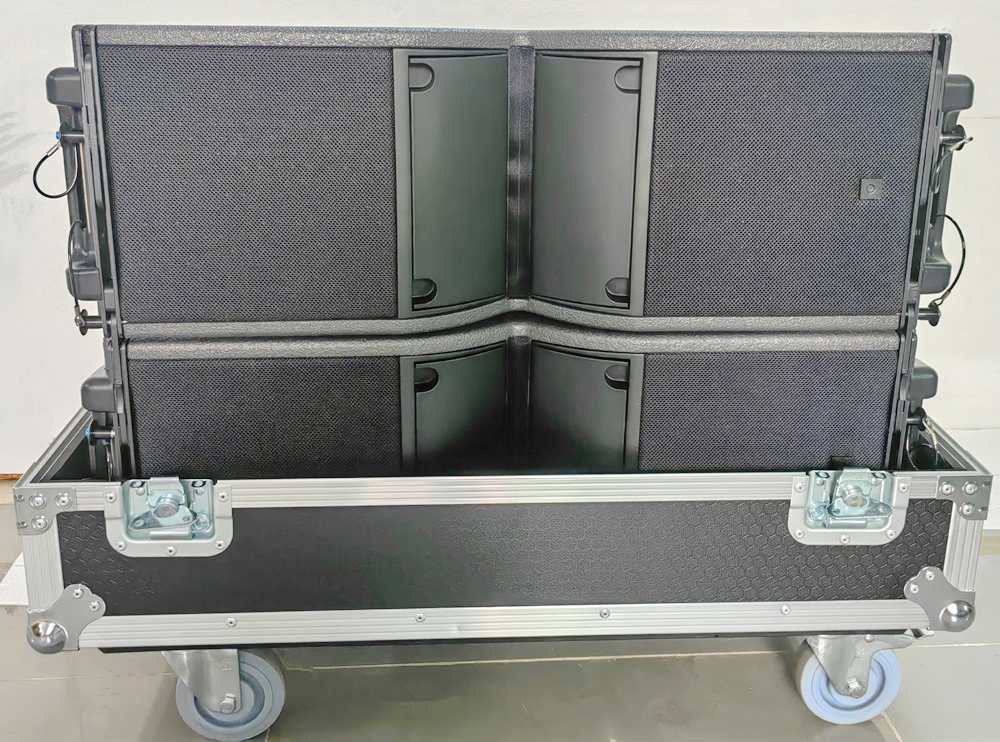double 8 inch 2 way portable line array 450w neodymium audio speaker