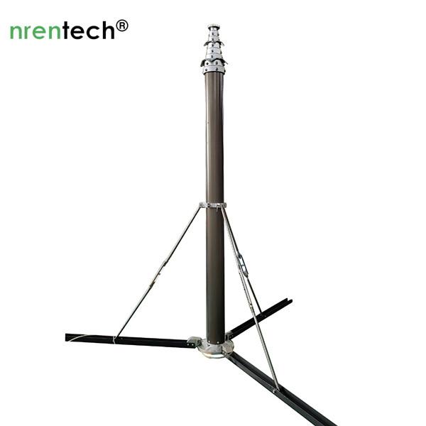15m non-lockable pneumatic telescopic mast-30kg payloads/ light duty payloads