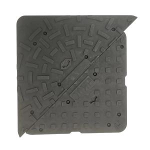 Wholesale large rubber mats rubber gully grating triangular cover embedded with 5 mm steel plate from china suppliers