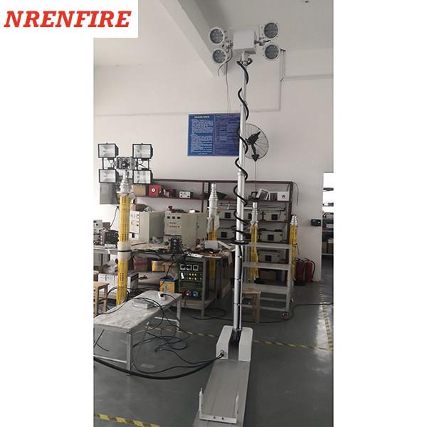 vehicle roof mounted foldable pneumatic telescopic mast tower light/roof mast