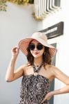 AK17561 fashion Wide brim sunny beach paper straw floppy hats for womens in