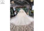 Back Bandage Ladies Bridal Gown , Strapless Lace Wedding Gown 3 In 1 Tulle Shawl