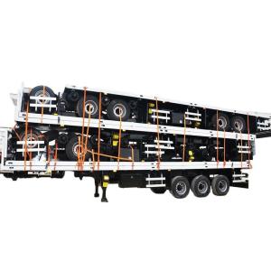 Wholesale 40ft 3 axles flatbed trailer for container transport 45ft flat bed semi truck trailers from china suppliers