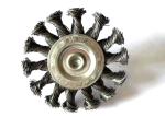 High Performance Wheel Brushes Knotted Shank Mounted 100mm OD for Derusting