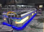 Yellow LED Commercial Buffet Equipment Granite Marble Tops Overhead Crystal