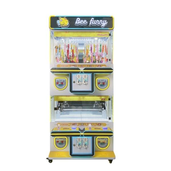 Quality 4 Players Crane Arcade Game Gift Mini Claw Machine Coin Operated for 3-4 Inches Plush Toys for sale
