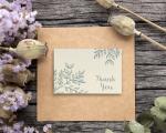 6 Kinds Floral Designs Thanks Greeting Card Various Inner Paper Available