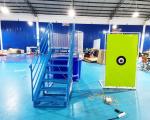 Tarpaulin Inflatable Water Dunk Tank Interactive Dunker Machine