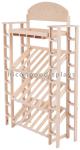 Movable Solid Wooden Wine Display Stand Wine Shelf 4 Layer Sturdy / Durable