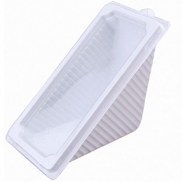 Sandwich packaging box transparent triangular plastic blister box disposable pastry sandwich clamshell cake box