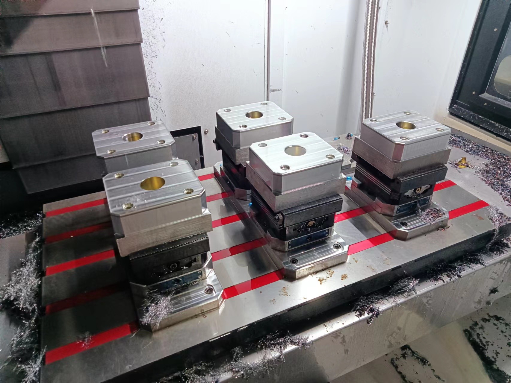 Clamping Precision Axis Fixtures 128mm Alloy Steel Material 125128