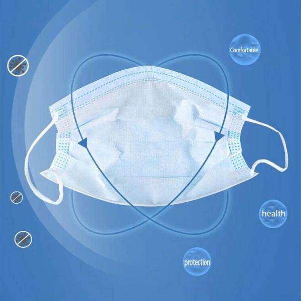 Disposable Antibacterial Surgical Mask 3 Layer For Hospital Surgeons Use