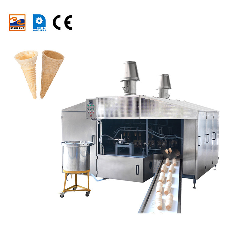 4400pcs / Hour Wafer Cone Production Line Multifunction Waffle Machine