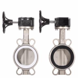 Wholesale Gearbox Switch Box Double Acting Actuator Soft Seat Wafer Butterfly Valve DN50-DN300 from china suppliers