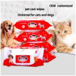 80 Large Pack Cleaning Cats Dog Wet Wipes No Wash Deodorizing No Fragrance