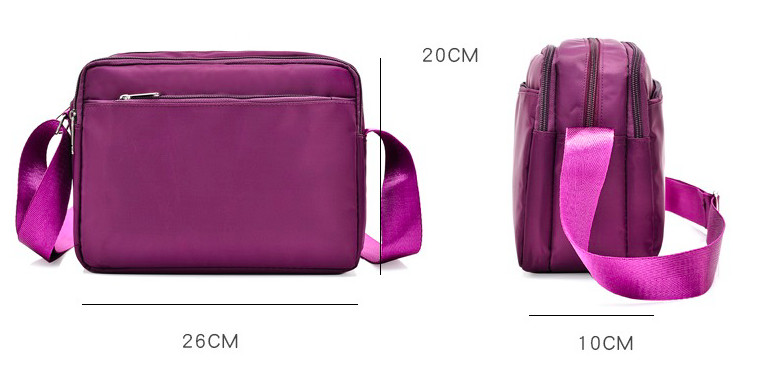 Small Purple Travel Messenger Bag For Women Durable Customized Logo