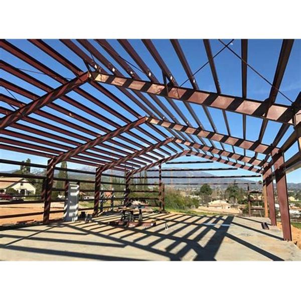 S355 Light Steel Structure Warehouse Building With Grey Color Paint