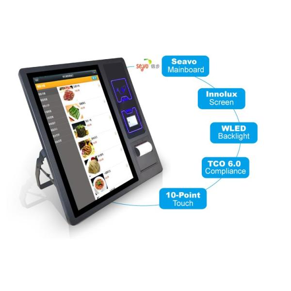 Windows Operation System Queue Management System Kiosk for Advertising in Restaurants
