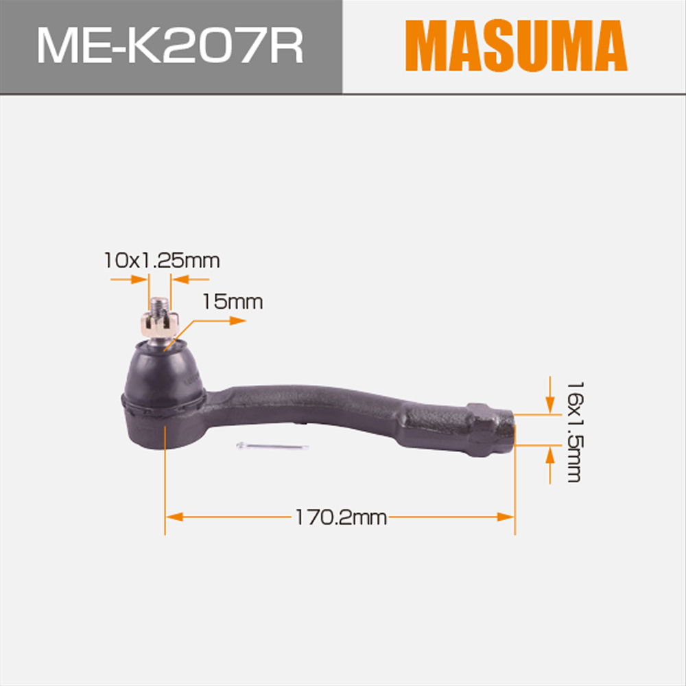 Yes ME-K207R MASUMA Ball Joint tie rod end 568202E900 56820-2E900 for HYUNDAI TUCSON I