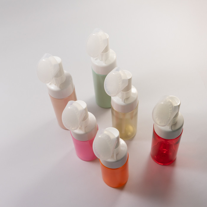 Clear 150ml Plastic Dispenser Soap Foam Pump Bottle For Face Wash