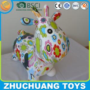 Wholesale pvc allover color print jump cartoon inflatable milk cow from china suppliers