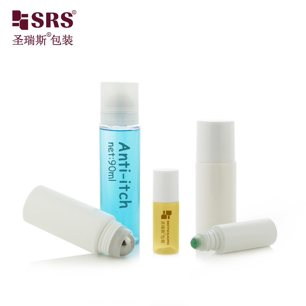 50ml 60ml 90ml Empty PET Elegant Roller Ball Plastic Body Oil Bottles Roll On