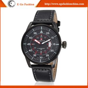 Wholesale Fashion Casual Watch Stainless Steel Casual Watches Man Genuine Leather Band Watch Quartz from china suppliers