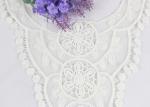 White Lace Flower Appliques Collar With Cotton Water Soluble Nylon Embroidered