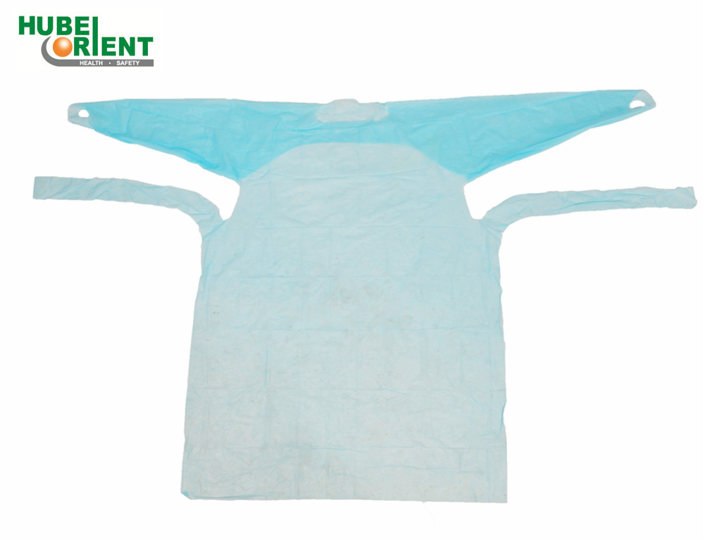 63g Long Sleeves Thumb Wrist Disposable CPE Gown