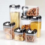 7Pcs Plastic Multiple Size Food Airtight Storage Containers With Lids