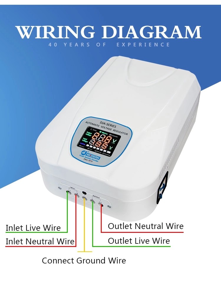 Wall Mounted Automatic Voltage Regulator AVR 12KVA Single Phase