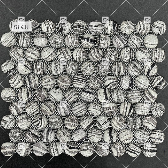 Unique Round Glass Cabochon Mosaic Tile Bathroom Kitchen Moeden Decorative