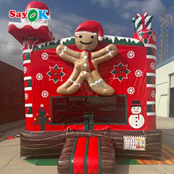 Free 3d Design 0.55mm PVC Tarpaulin Christmas Inflatable Bouncing Castle