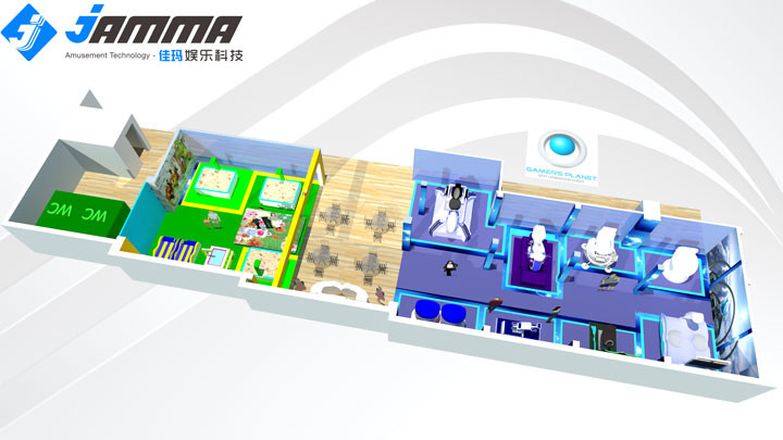 Shopping Mall Virtual Reality Entertainment Playground Easy Installation For Kids