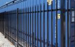 Powder coated tubular steel fence