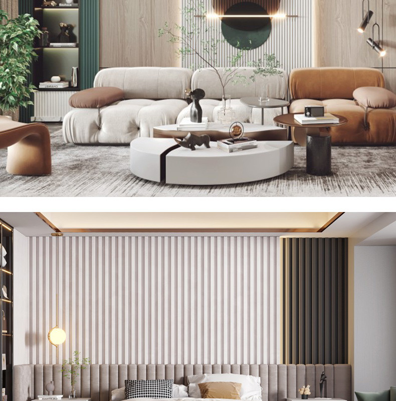 Interior 15mm Wooden WPC Fluted Wall Panel Grille Board