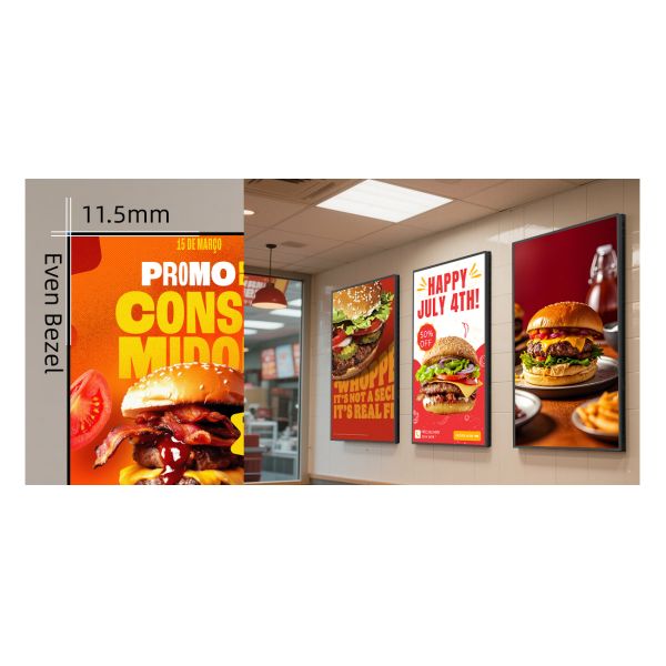 LCD Digital Signage Screen Smart Wall Mount Display for Building