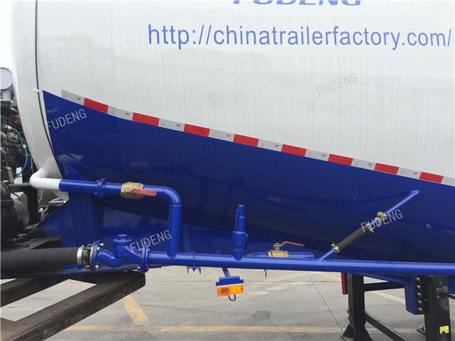 80 Tons Bulk Cement Tanker Trailer Mobile Horizontal Cement Fly Ash Silo Semi Trailer
