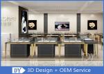 Store Jewelry Merchandise Display Cases with Stainless Steel + Wood + Glass +