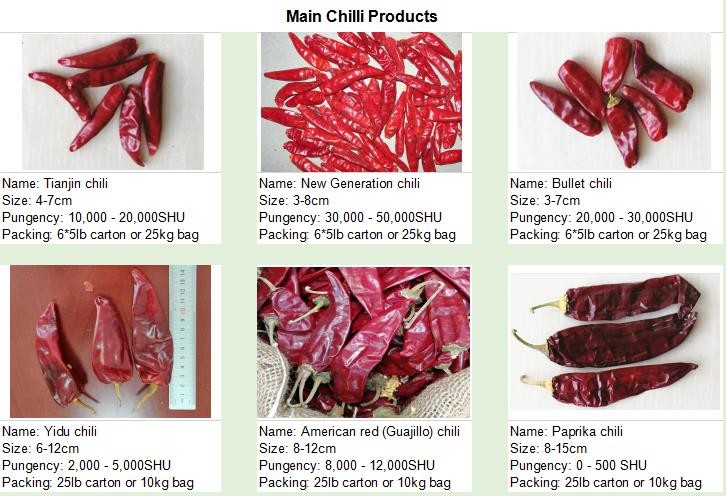 Stemless Erjingtiao Dried Chilis Sterilized Whole Chillies Pungent