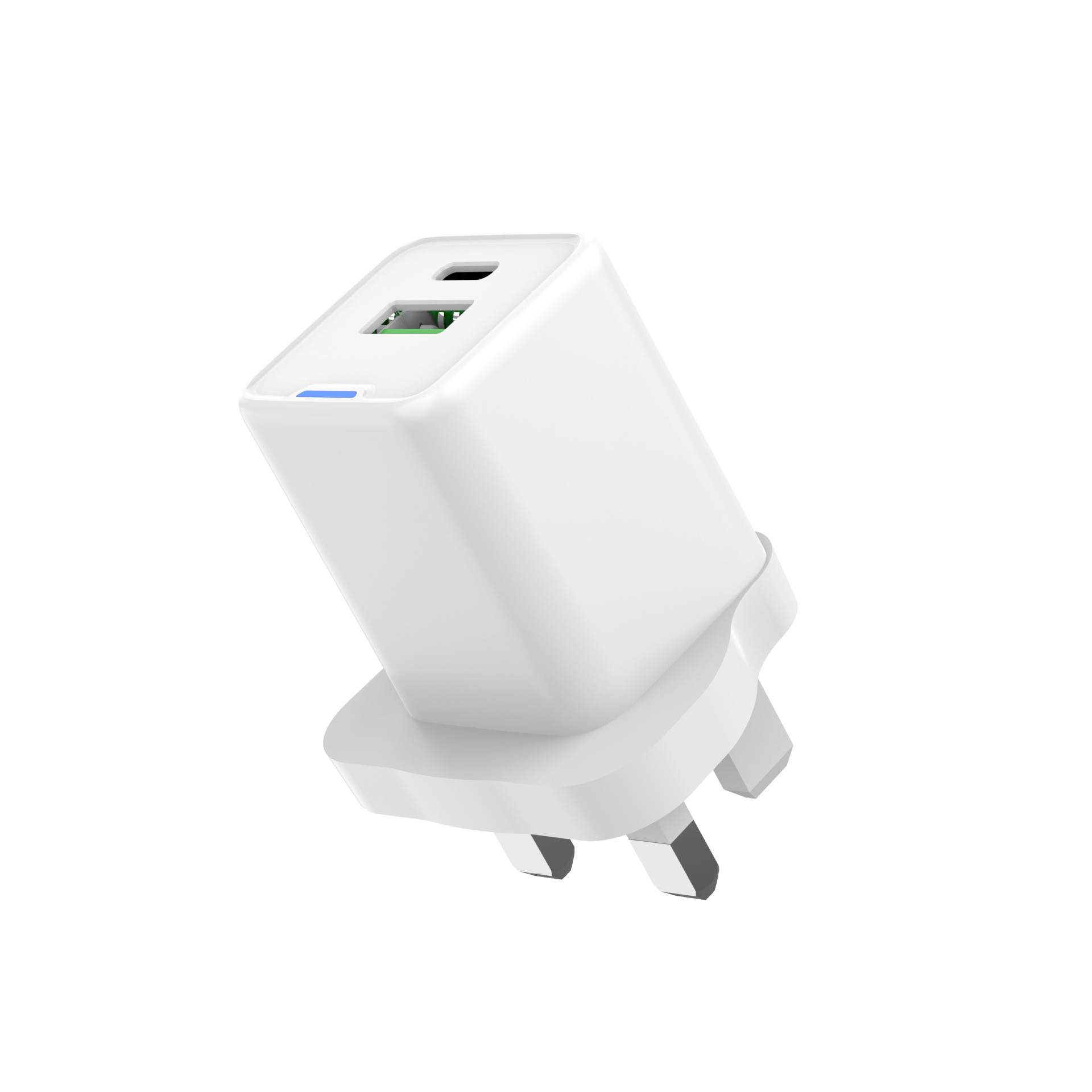 45W Gallium Nitride GaN USB Charger With Light Type C Fast Charging Power Block Plug