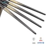 Aluminum ferrules Synthetic Makeup Brushes Black Wooden handle