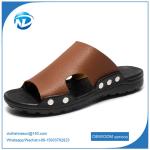 Soft Leather Upper PVC Outsole Sandals For Men