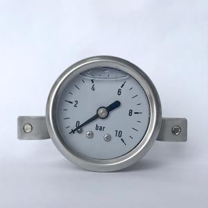 Wholesale 10 Bar 1.5 Inches SS316 Panel Mount Pressure Gauge Front Flange Liquid Filled from china suppliers