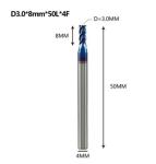 4 Flutes Solid Tungsten Carbide End Mill HRC50 For Stainless Steel